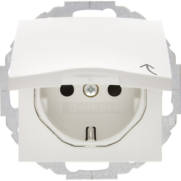 Hager/Berk Schuko-Steckdose pws + Klappdeckel 47441909